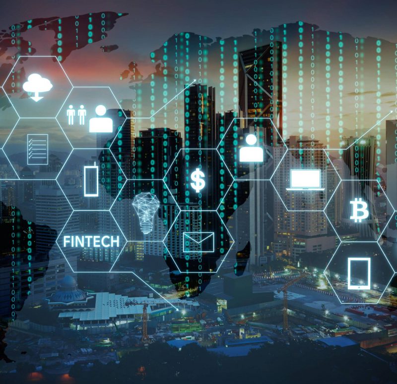 Fintech icon and internet of things with matrix code background, Investment and financial internet technology concept. K981E8 Fintech icon and internet of things with matrix code background
, Investment and financial internet technology concept.